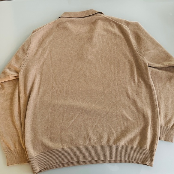 Joseph & Lyman Mens XL 100% Cashmere Brown LS Three Button Sweater - Picture 4 of 4
